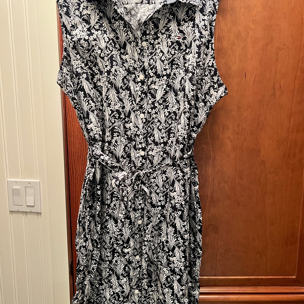Tommy Hilfiger Floral Black and White Shirt Dress